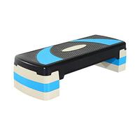 HOMCOM Step de Aeróbic Step para Fitness Antideslizante con Altura Regulable 3 Niveles de 10/15/20 cm Tabla Plataforma Stepper para Deporte y Ejercicio en Casa Gimnasia Carga 150 kg 80x31x20 cm Azul