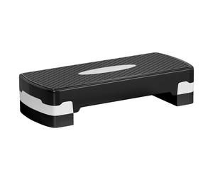 HOMCOM Step de Aeróbic y Fitness Tabla Plataforma Stepper para Deporte y Gimnasia con Altura Regulable a 2 Niveles Carga 150kg (Negro) Aosom España