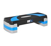 HOMCOM Stepper Fitness Aerobic - Aosom.fr x FFHandball - Altura ajustable 10/15/20 cm superficie antideslizante 80x31x20 cm negro azul