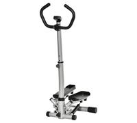 HOMCOM Stepper Fitness Entrenador en Casa con Pantalla LCD Velocidad Ajustable Metal ABS 55 x 53 x 118-128 cm