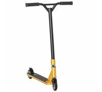HOMCOM Stunt Scooter, patinete de 360° de nivel de entrada con cubierta de aluminio ligero y rodamiento ABEC 7, para principiantes de 14 años, tono dorado