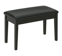 HOMCOM Taburete clásico de Piano Acolchado de Piel sintética con Patas de Madera de Goma y Compartimento de Almacenamiento de música, Color Negro