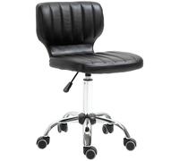 HOMCOM Taburete con ruedas - taburete de trabajo giratorio 360° - taburete ergonómico - altura del asiento ajustable 47-62 cm Aosom España