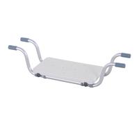 HOMCOM Taburete de Baño Bandeja de Bañera de Aluminio y Plástico Manejable Estante de almacenamiento para Ducha 71-81 cm 136 kg Aosom España