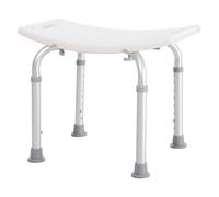HOMCOM Taburete de Ducha Silla Baño Altura Regulable Patas Antideslizantes