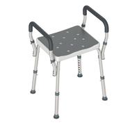 HOMCOM Taburete de Ducha Silla Ducha Personas Mayores con Altura Regulable Silla para Ducha de Aluminio Antideslizante Carga 150 kg para Ancianos y Discapacitados
