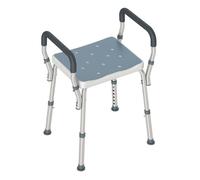 HOMCOM Taburete de Ducha Silla Ducha Personas Mayores con Altura Regulable Silla para Ducha de Aluminio Antideslizante Carga 150 kg para Ancianos y Discapacitados