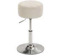 HOMCOM Taburete de Tocador de PU Giratorio para Maquillaje Taburete de Bar Regulable 51-66 cm Crema Aosom España