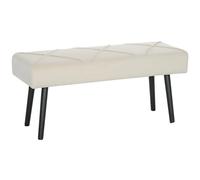 HOMCOM Taburete Pie de Cama Multifuncional 100x36x45 Blanco Crema