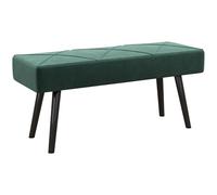 Homcom taburete pie de cama multifuncional, banco pie de cama moderno, banco dormitorio con asiento acolchado y patas de acero, carga 120 kg, para entrada, pasillo, salón, 100x36x45 cm, verde