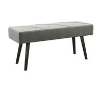 HOMCOM Taburete Pie de Cama Multifuncional con Pies de Acero y Asiento Acolchado para Entrada Pasillo 100x36x45 cm Gris Aosom España