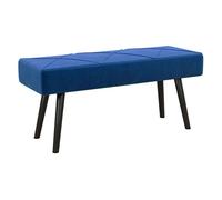 HOMCOM Taburete Pie de Cama Multifuncional, Banco Pie de Cama Moderno, Banco Dormitorio con Asiento Acolchado y Patas de Acero, Carga 120 kg, para Entrada, Pasillo, Salón, 100x36x45 cm, Azul Oscuro