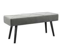 HOMCOM Taburete Pie de Cama Multifuncional Moderno 100x36x45 cm Gris