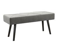 HOMCOM Taburete Pie de Cama Multifuncional Pie de Cama Moderno Dormitorio con Pies de Acero y Asiento Acolchado Carga 120 kg para Entrada Pasillo 100x36x45 cm