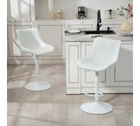 Homcom Taburetes de bar 47.5x54x110 cm blanco