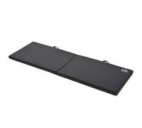HOMCOM Tapete de gimnasia yoga pilates fitness plegable portátil gran confort 180L x 60A x 5A cm revestimiento sintético negro