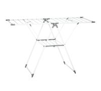 HOMCOM Tendedero de 2 Niveles regulable en 4 alturas, en Metal y Plástico, 156,5x61,5x97 cm, Blanco Aosom España