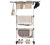 HOMCOM - Tendedero Plegable (3 Niveles, 73 x 64 x 177 cm), Color Gris