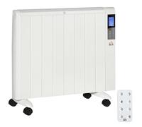 HOMCOM Termoventilador de 4 modos Termoventilador eléctrico con pantalla LCD 2000W Radiador 2 posiciones de calor con calefacción por aire con mando a distancia Protección contra sobrecalentamiento y