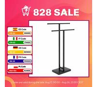 HOMCOM Toallero de Pie de Metal Escalera de Baño 50x18,5x85 cm Negro