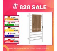 HOMCOM Toallero Eléctrico de Pared con Control WiFi 110W Blanco