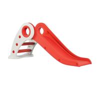 Homcom tobogán infantil de 18-36 meses tobogán para niños plegable con escaleras rampa larga para jardín parque interiores 120x50x56 cm rojo