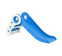 HOMCOM Tobogán Infantil de 18-36 Meses Tobogán para Niños Plegable con Escaleras Rampa Larga para Jardín Parque Interiores 120x50x56 cm Azul