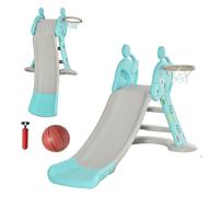 Homcom - Tobogán Infantil con Aro Baloncesto