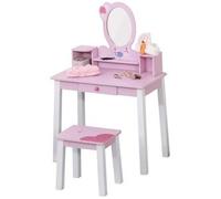Homcom - Tocador Infantil con Taburete y Espejo HomCom