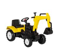 HOMCOM Tractor a Pedales para Niños de +3 Años 35kg 107x42x71 cm Amarillo