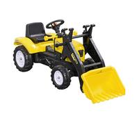 Homcom - Tractor excavadora a pedales amarillo