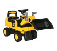 HOMCOM Tractor Correpasillos Caterpillar para Niños 78x29,5x54 cm Amarillo | Excavadora, 18 a 36 Meses, Pala Delantera, Bocina, Carga 25 kg