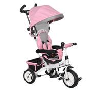 Homcom - Triciclo para bebé con capota Rosa