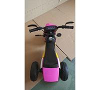 HOMCOM Triciclo Infantil Moto Cross Efectos Musicales y Luminosos Baúl de Almacenamiento Rosa