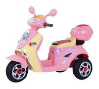 HOMCOM Coche Triciclo Moto Eléctrica Infantil Correpasillos a Batería Niños +3 años 6V Metal + PP 108x51x75cm Rosa Aosom España