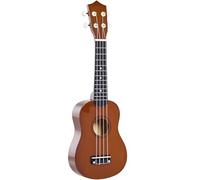 HOMCOM Ukelele Soprano para Principiantes con 4 Cuerdas de Nylon Ajustables Juguete educativo 53x17,5x6,2cm Marrón Aosom España
