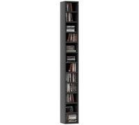 HOMCOM Unidad de Almacenamiento para 204 CD, Torre de Almacenamiento con 12 Cubos, estantería de 175 cm de Alto para Sala de Estar, Oficina en casa, Sala de Estudio, Color Negro