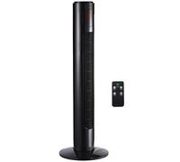 HOMCOM Ventilador de Columna con Función Oscilante 45 W Silencioso con Control Remoto Temporizador Pantalla LCD 3 Modos 3 Velocidades Aosom España