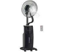 Homcom Ventilador de Pie Oscilante con Nebulizador 90W Negro