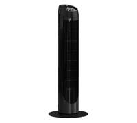 HOMCOM Ventilador de Torre 45W Ventilador Vertical Silencioso con 3 Velocidades Oscilación 70° para Salón Dormitorio Oficina Ø27x75 cm Negro