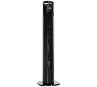 HOMCOM Ventilador de torre moderno 3 velocidades con 70° de oscilación asa potencia 50W 20x78,5 cm Negro Aosom España