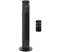 HOMCOM Ventilador de Torre Silencioso con Control Remoto 3 Velocidades 3 Modos Temporizador 10H Oscilación 70° Gris Oscuro