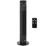 HOMCOM Ventilador de Torre, Ventilador de Pie Silencioso con Control Remoto, 3 Velocidades, 3 Modos, Temporizador 10H, Oscilación 70°, Pantalla LED, para Hogar y Oficina, Gris Oscuro