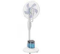HOMCOM Ventilador Nebulizador, 90W, Ventilador con Agua, Oscilación de 70°, 3 Velocidades, 5 Aspas, Depósito de Agua de 3,5L, 5 Ruedas, para Hogar, Oficina, Dormitorio, Blanco