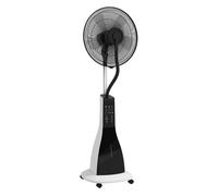 Homcom Ventilador Nebulizador 90W Temporizador Tanque 3L Blanco y Negro