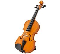HOMCOM Violín 4/4 de Tamaño Completo de Madera con Estuche Arco Colofonia Afinadores Cuerdas y Soporte para Hombro Marrón