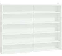 Homcom Vitrina de pared 80x9.5x60 cm blanco