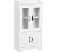 Homcom Vitrina de salón 60x30x116 cm blanco