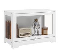 HOMCOM Vitrina Expositora para Colecciones con Puerta Abatible de Acrílico para Figuras de Decoración 59x30x40 cm Blanco Aosom España