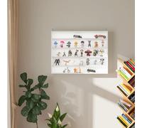 HOMCOM Vitrina Pared para Colecciones con Estantes Ajustables Puertas de Vidrio
